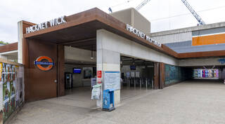 Exterior of train station entrance 